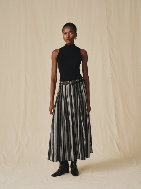 Frost Striped Fluid Skirt