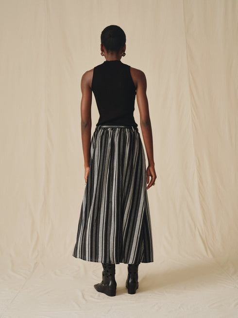 Frost Striped Fluid Skirt