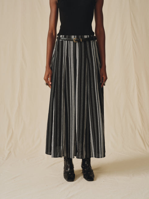 Frost Striped Fluid Skirt
