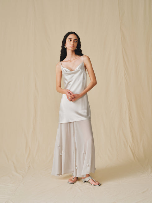 Robe nuisette Zephyr à ourlet transparent