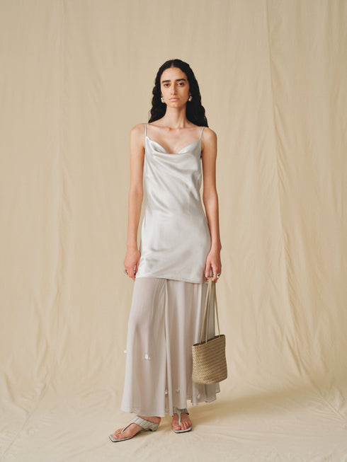 Robe nuisette Zephyr à ourlet transparent