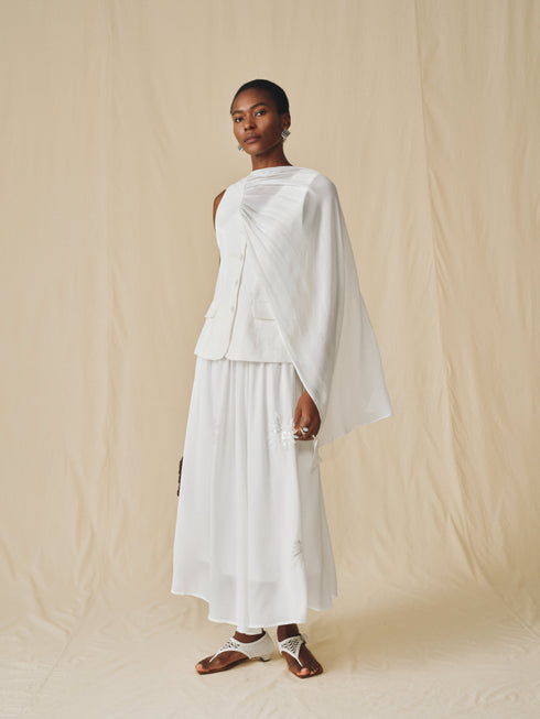 Aeris Embroidered Sheer Skirt