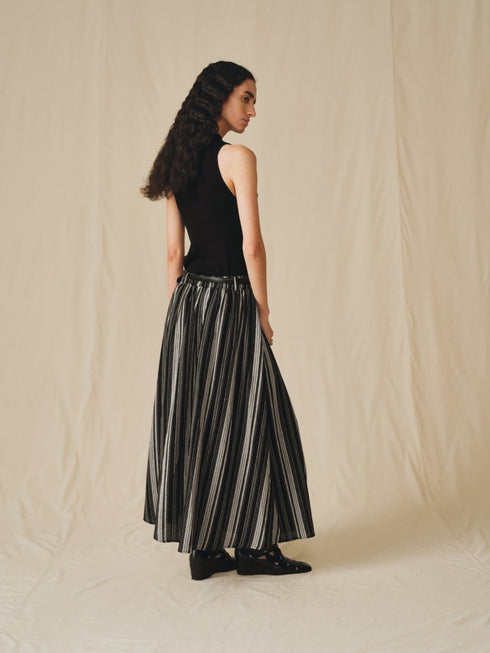 Frost Striped Fluid Skirt