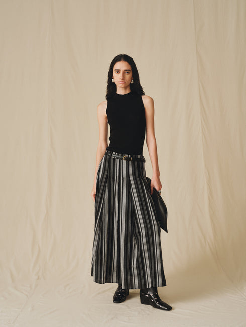 Frost Striped Fluid Skirt