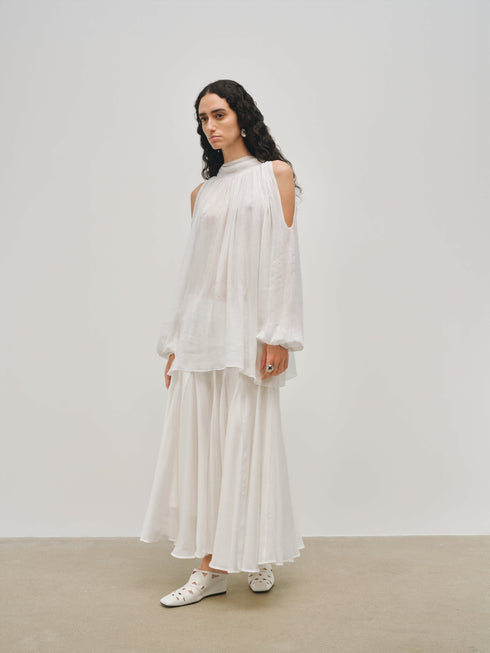 Vapor Pleated Flow Skirt