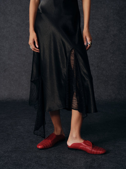 Robe Nyra à liserés transparents