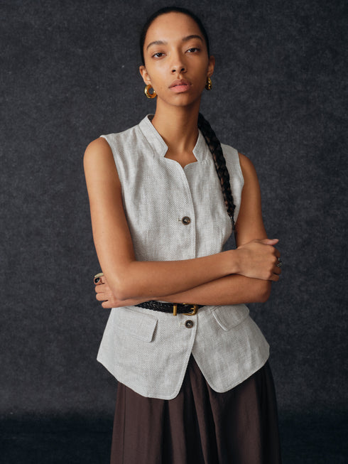 Sombra Shaped Ramie Vest