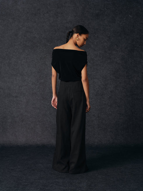 Solace Pantalones de lino cruzados