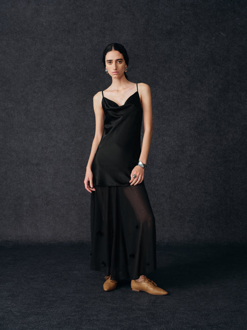 Robe nuisette Zephyr à ourlet transparent