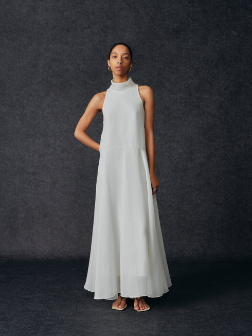 Nocturne Sheer Flare Dress