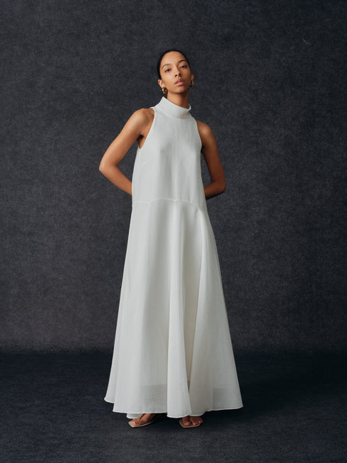 Nocturne Sheer Flare Dress