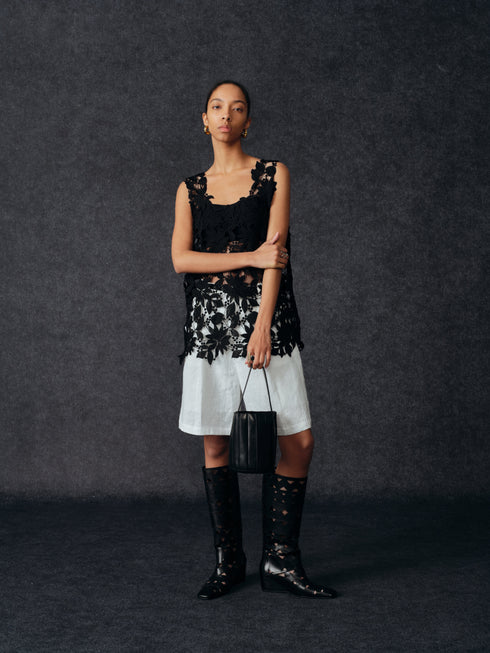 Shorts de lino con pliegue Islet
