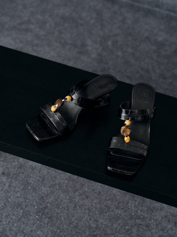 YAOSAN Leather Beaded Heels