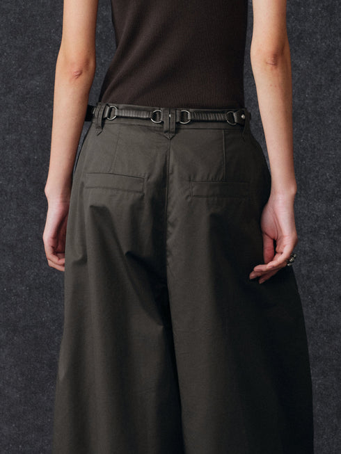 Tencel-Weite Hose mit Gรผrtel