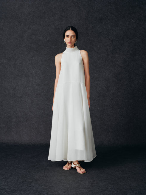 Nocturne Sheer Flare Dress