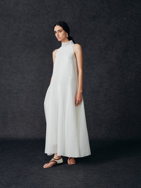 Nocturne Sheer Flare Dress
