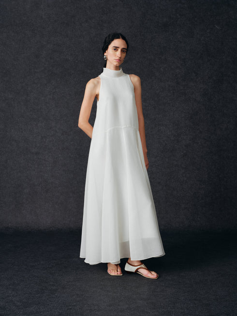 Nocturne Sheer Flare Dress