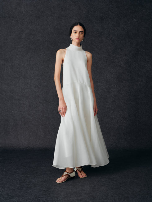 Nocturne Sheer Flare Dress