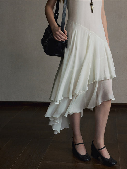 Eira Ruffled Midi Dress