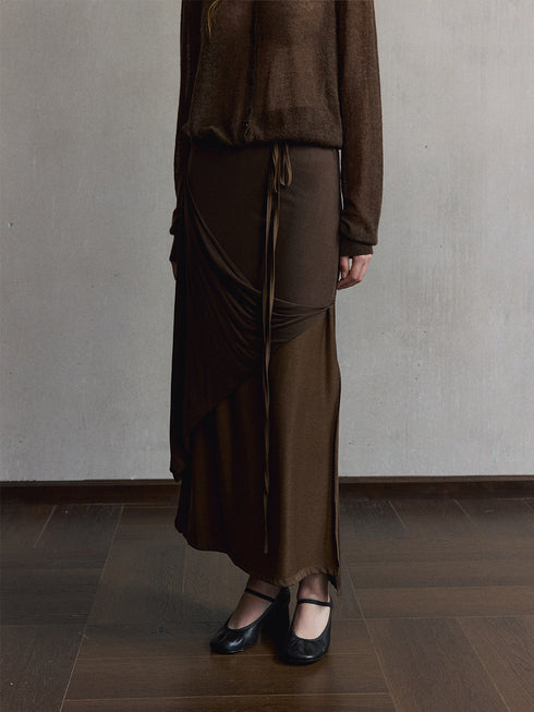 Liora Layered Silk Skirt
