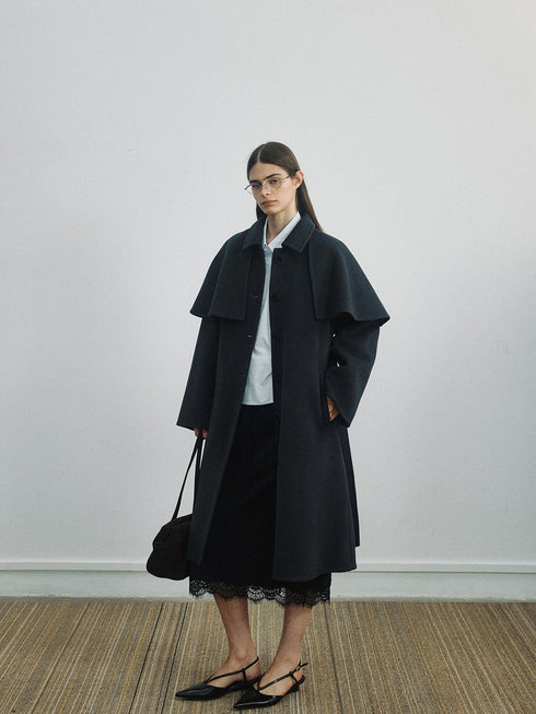 Orelle Wool Cape Coat