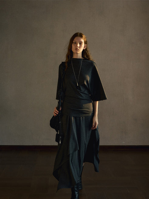 Elara Asymmetric Modal Skirt