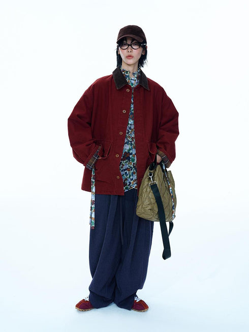 Harbor Contrast-Collar Wool-Blend Jacket