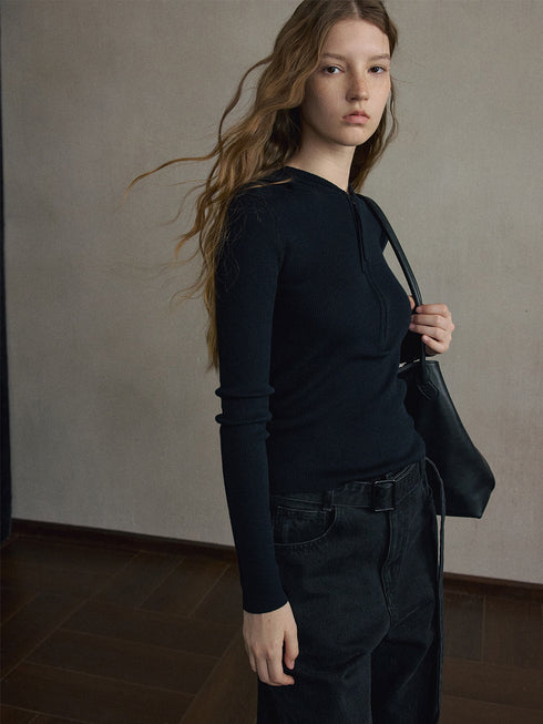 Aven Wool Hooded Top