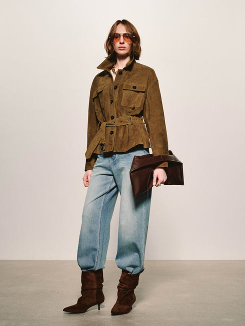 Suede Utility Field Jacket