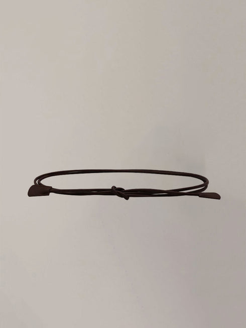 Linear Faux Leather Belt