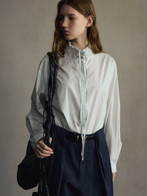 Eira Ruffle-Neck Shirt