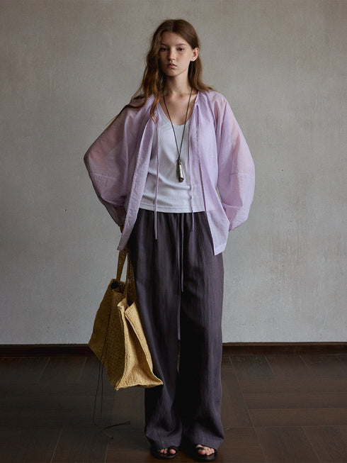 Haze Sheer Drawstring Cover-Up