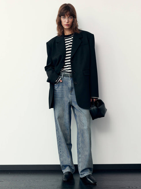 Noir Wool Mark Blazer