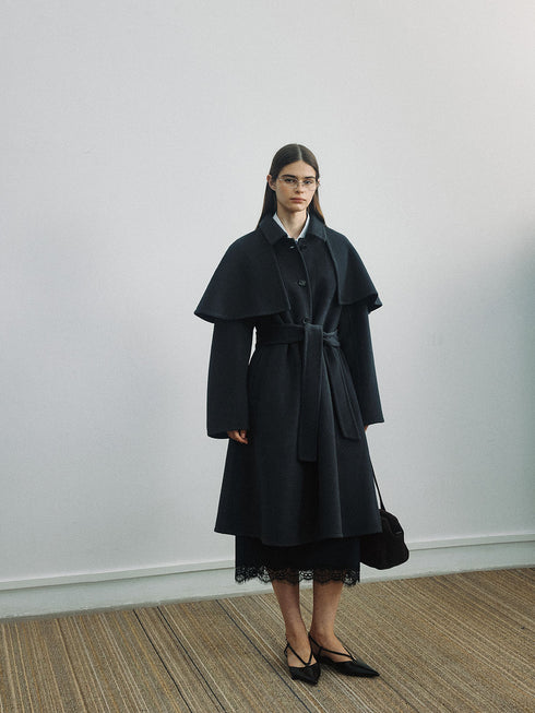Orelle Wool Cape Coat