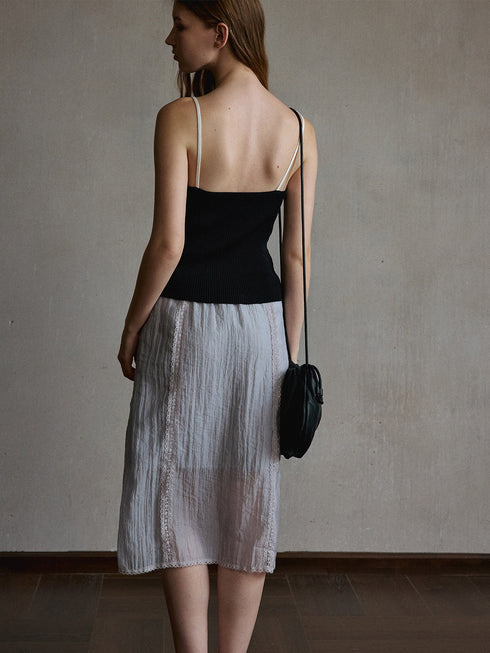 Sombra Lace-Trim Skirt