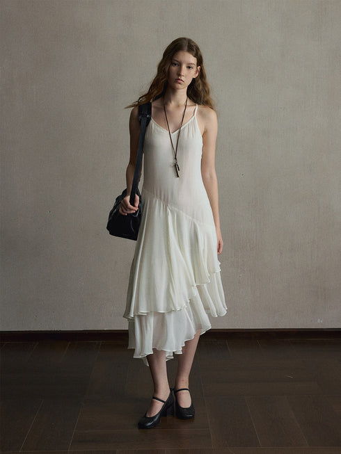 Eira Ruffled Midi Dress