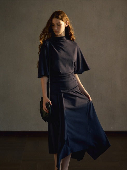 Sera Cape-Sleeve Modal Top