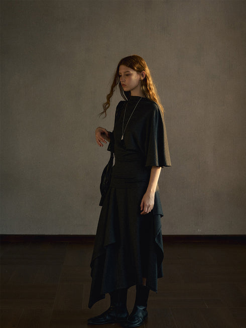 Elara Asymmetric Modal Skirt