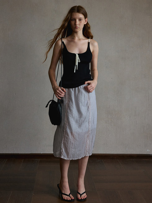 Sombra Lace-Trim Skirt
