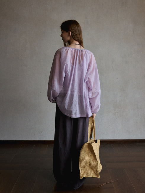 Haze Sheer Drawstring Cover-Up