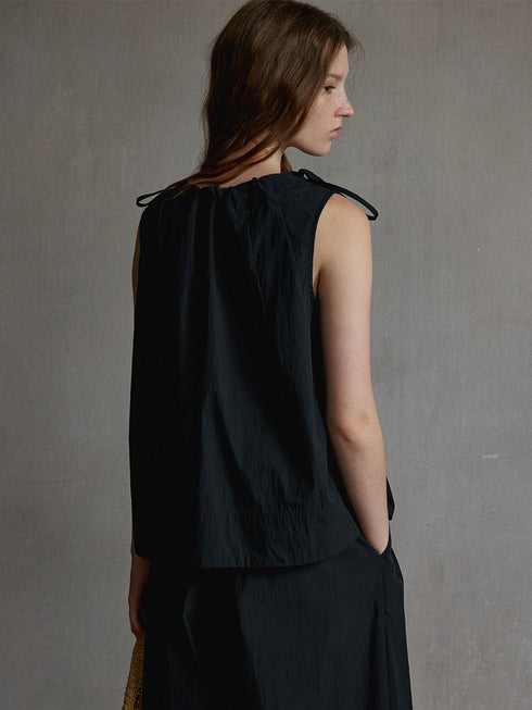 Haze Drawstring Boatneck Top