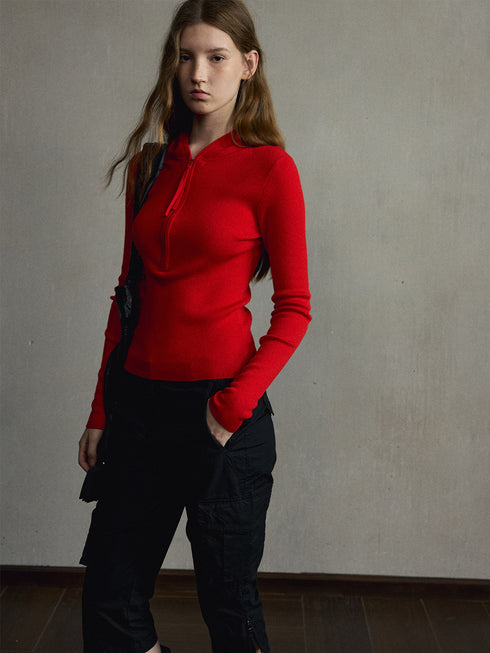 Aven Wool Hooded Top