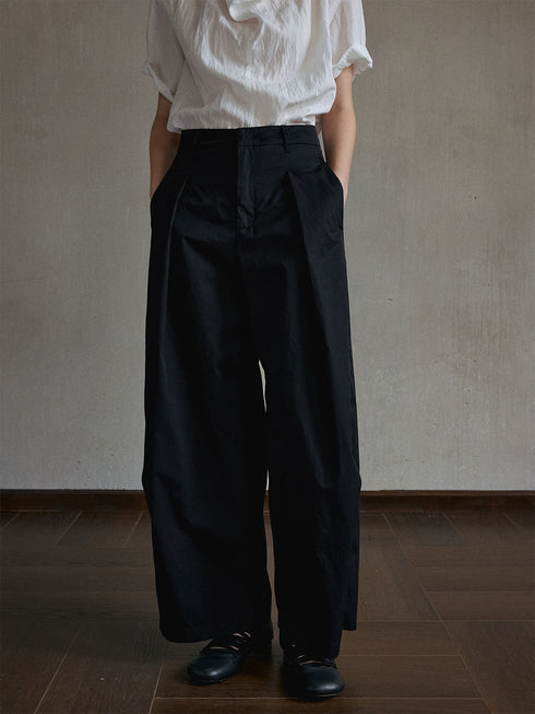 Lumen Pleated Wide-Leg