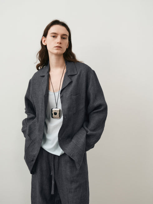 Vapor Veil Linen Blazer