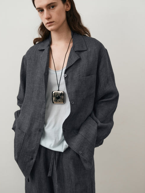 Vapor Veil Linen Blazer
