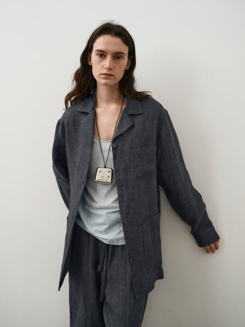 Vapor Veil Linen Blazer