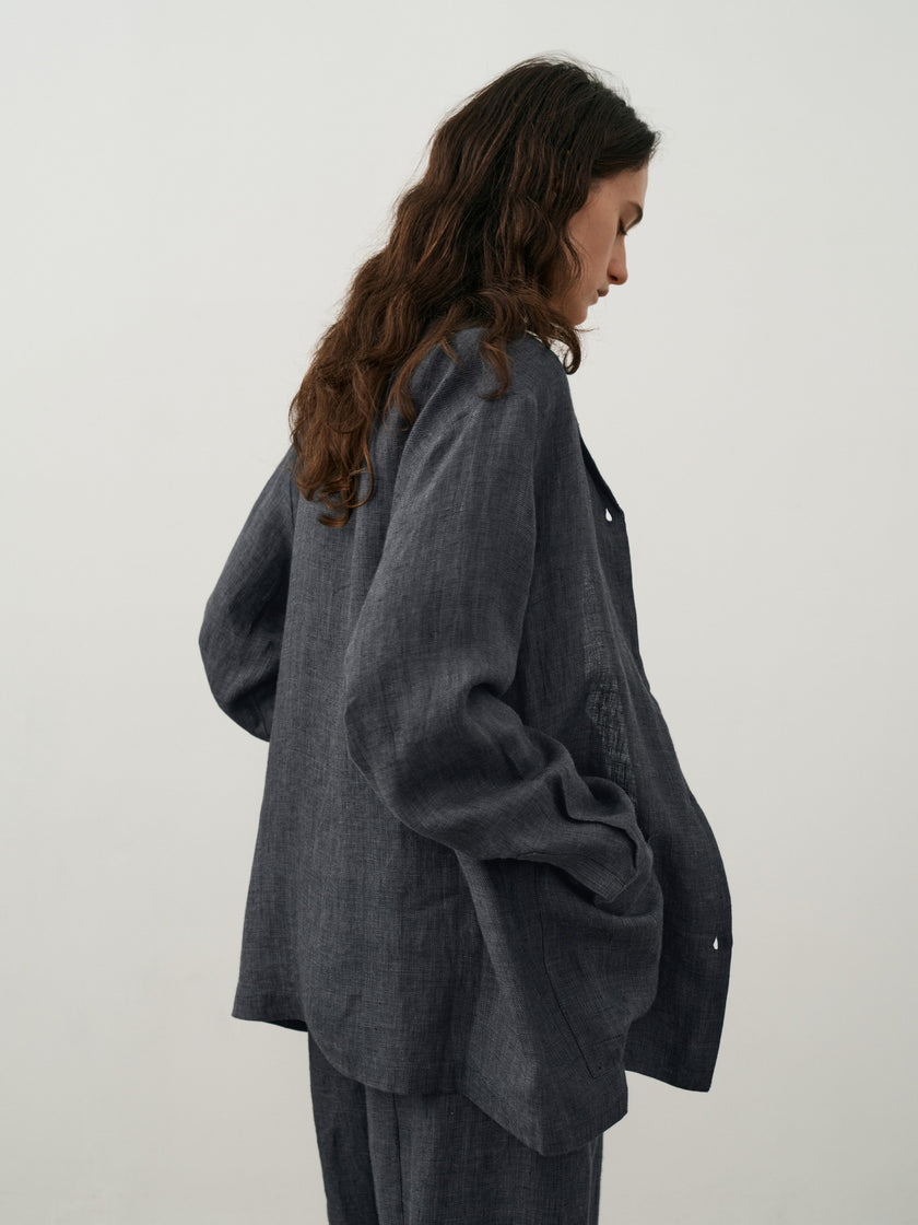 Vapor Veil Linen Blazer
