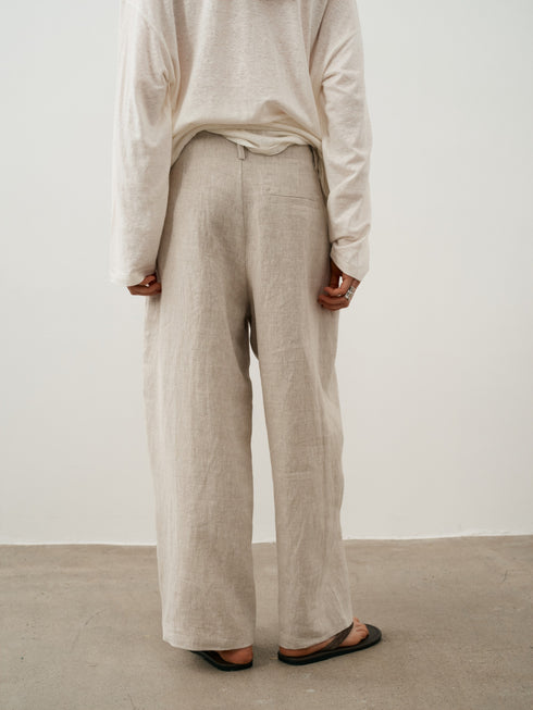 Obscura Pantalon Plissé en Lin