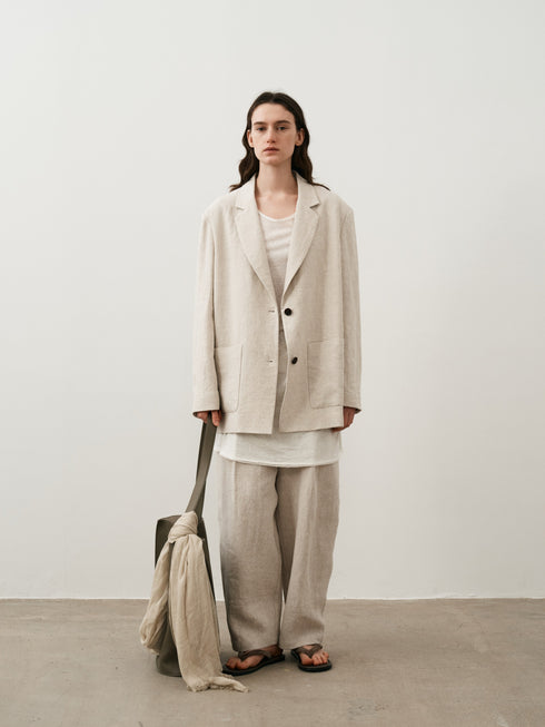 Obscura Pantalon Plissé en Lin