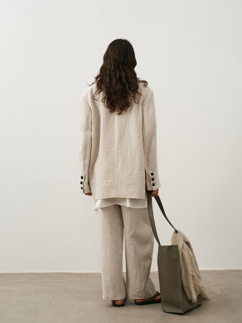 Obscura Pantalon Plissé en Lin